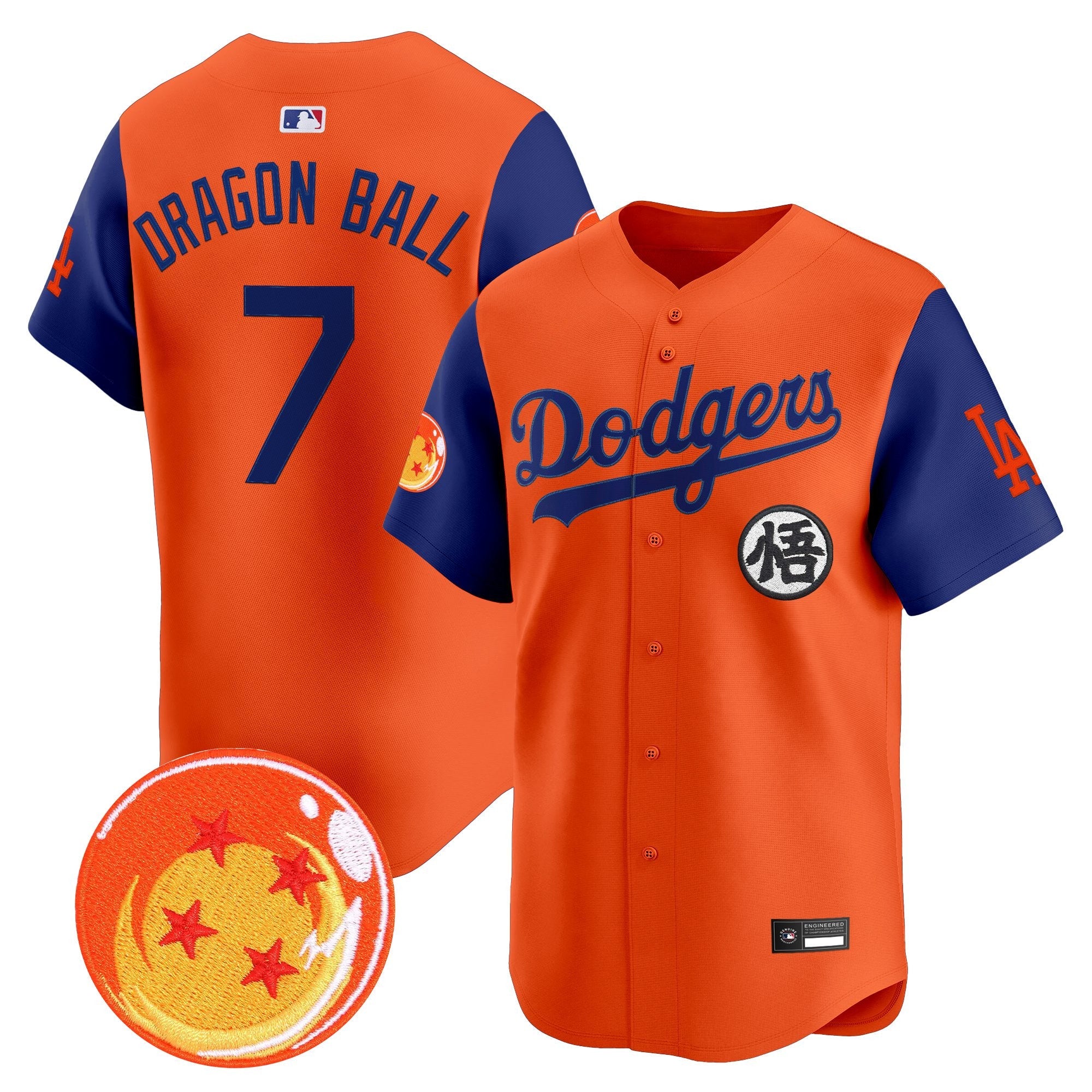 Men's Los Angeles Dodgers x Dragon Ball Vapor Premier Limited Jersey - Stitched