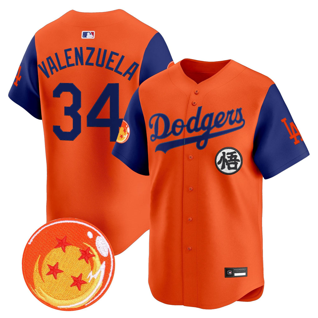 Men's Los Angeles Dodgers x Dragon Ball Vapor Premier Limited Jersey - Stitched