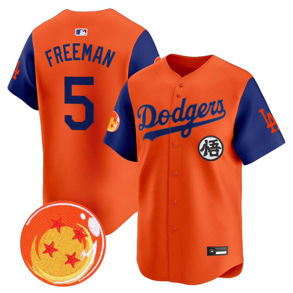 Men's Los Angeles Dodgers x Dragon Ball Vapor Premier Limited Jersey - Stitched