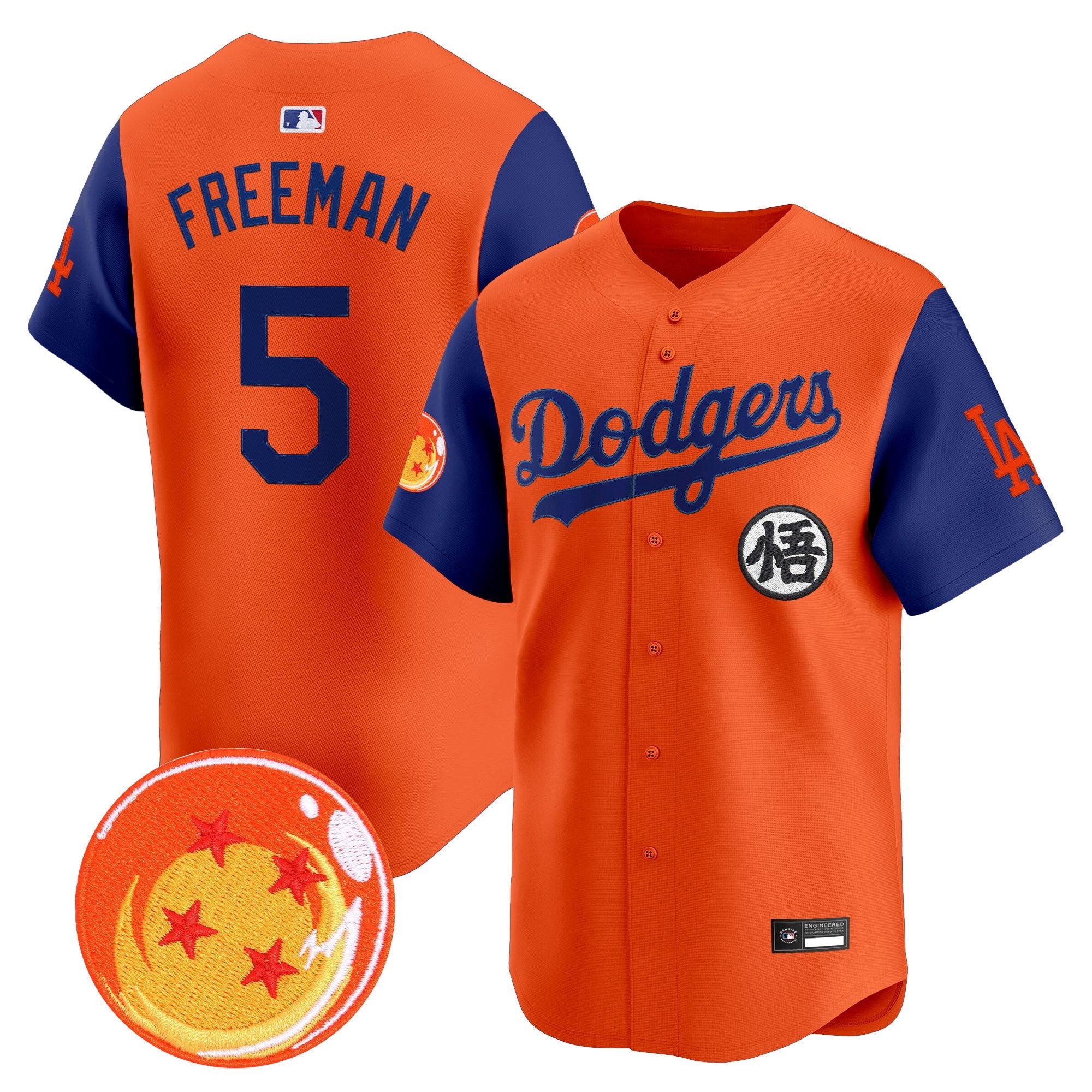 Men's Los Angeles Dodgers x Dragon Ball Vapor Premier Limited Jersey - Stitched