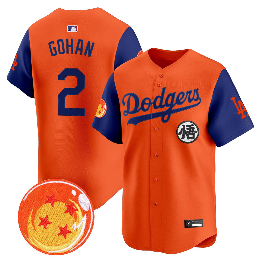 Men's Los Angeles Dodgers x Dragon Ball Vapor Premier Limited Jersey - Stitched