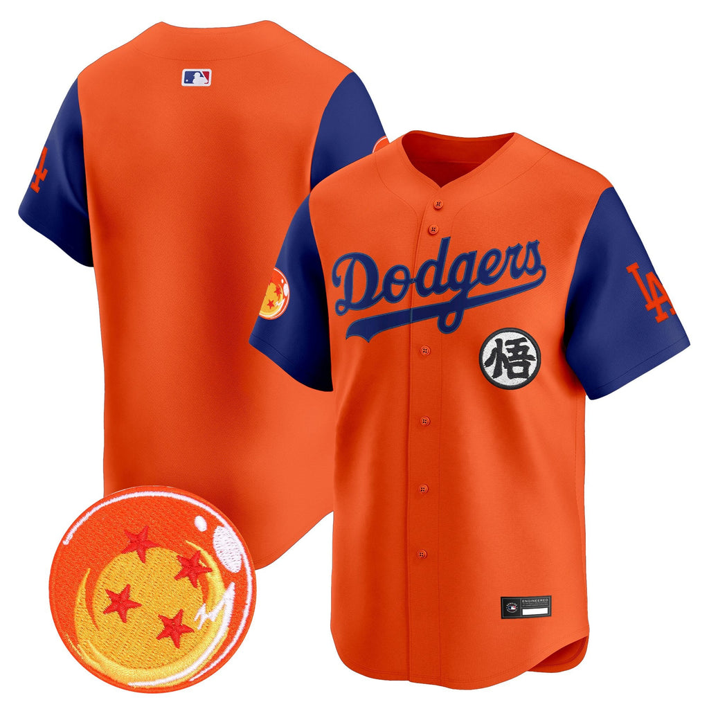 Men's Los Angeles Dodgers x Dragon Ball Vapor Premier Limited Jersey - Stitched