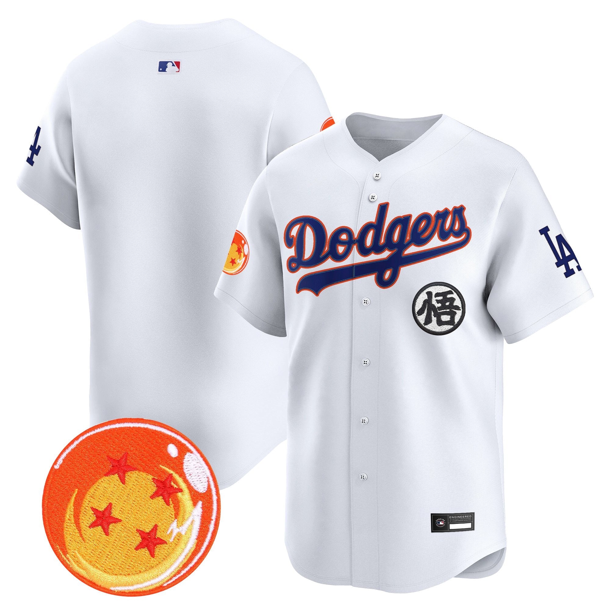 Men's Los Angeles Dodgers x Dragon Ball Vapor Premier Limited Jersey - Stitched
