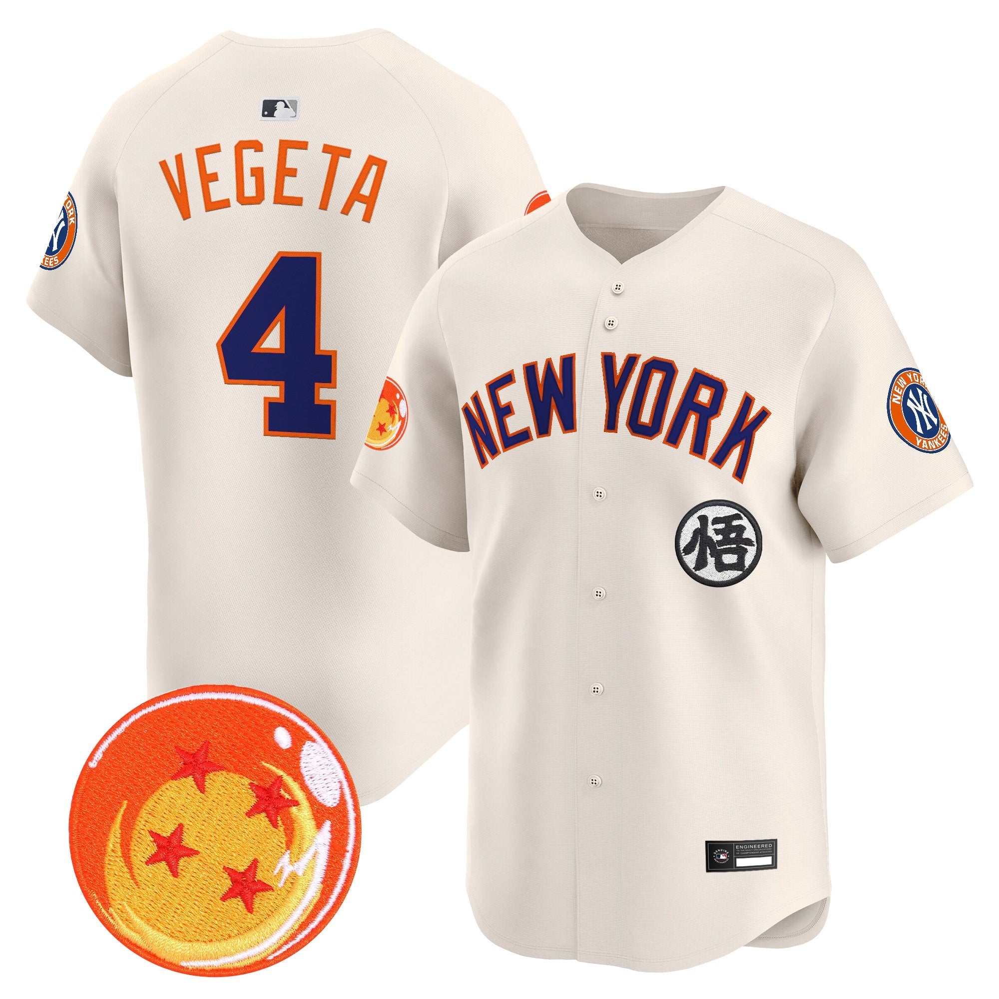 Men's New York Yankees x Dragon Ball Vapor Premier Limited Jersey - All Stitched