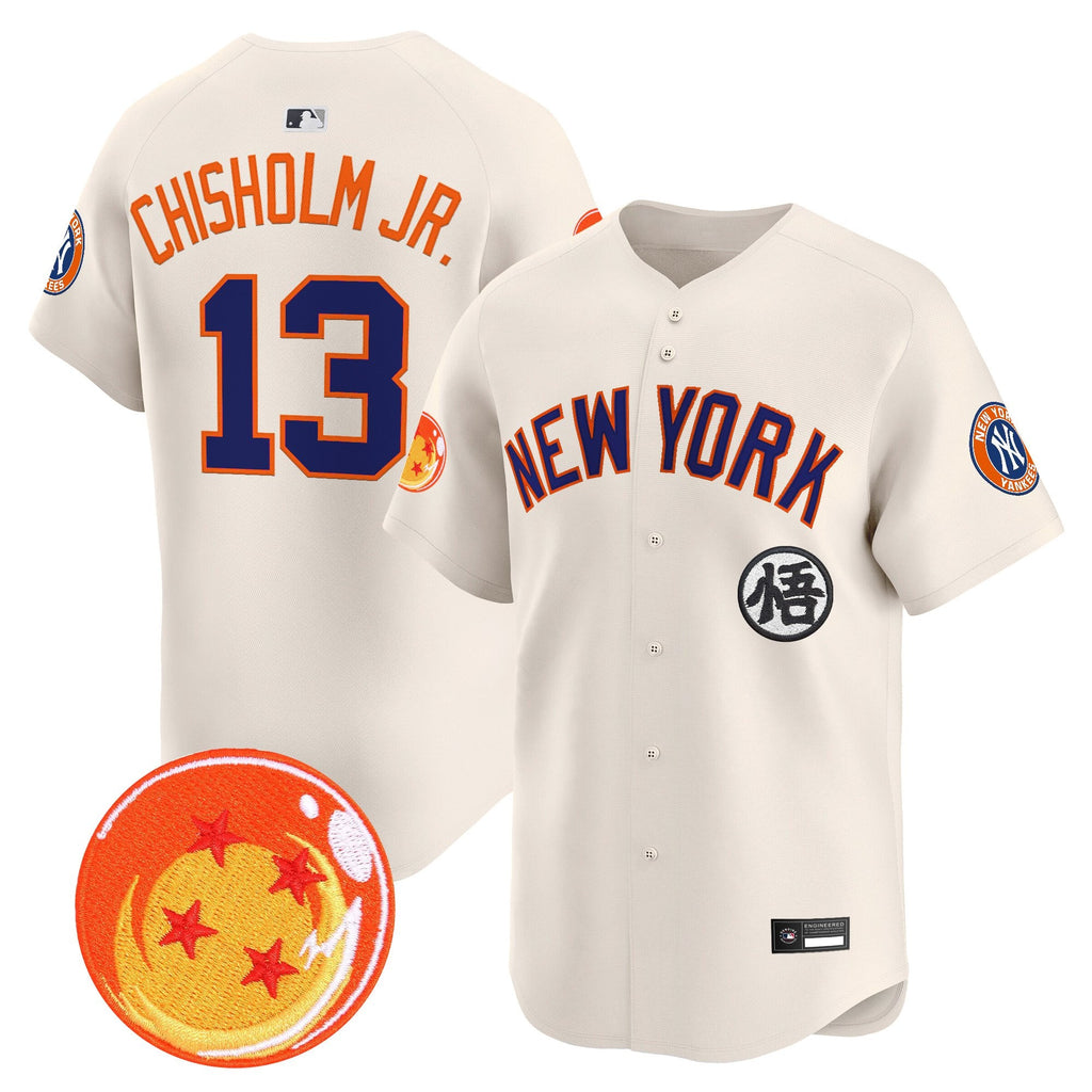 Men's New York Yankees x Dragon Ball Vapor Premier Limited Jersey - All Stitched