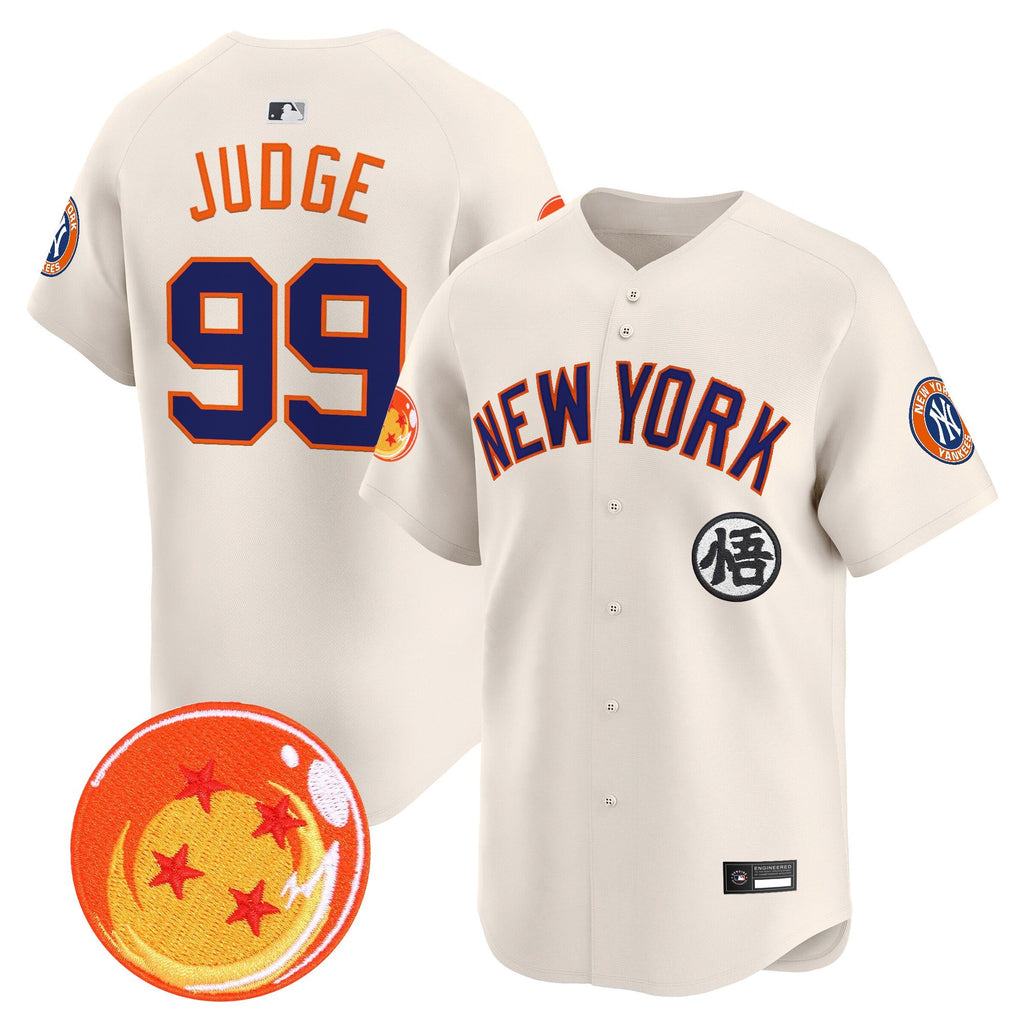 Men's New York Yankees x Dragon Ball Vapor Premier Limited Jersey - All Stitched