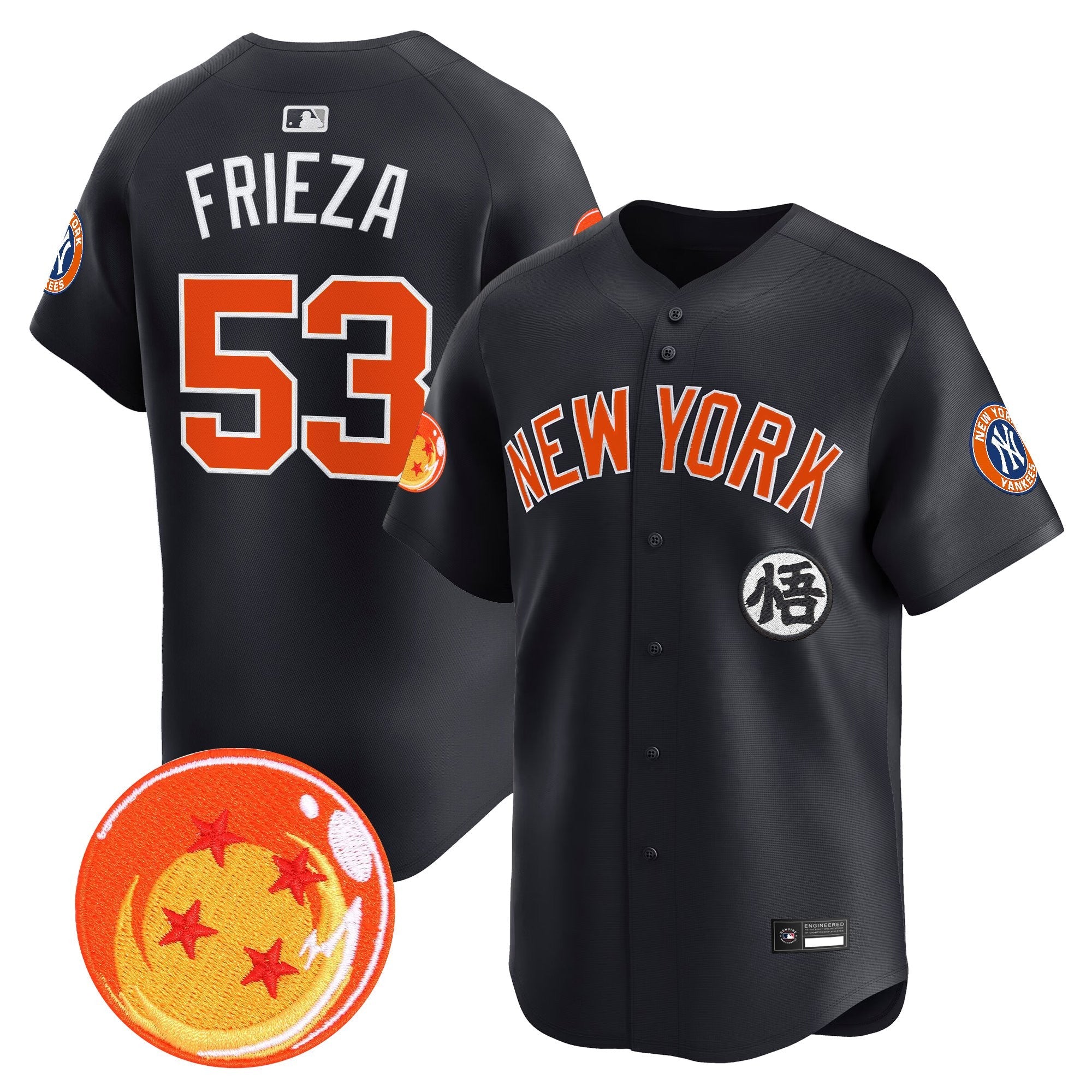Men's New York Yankees x Dragon Ball Vapor Premier Limited Jersey - All Stitched