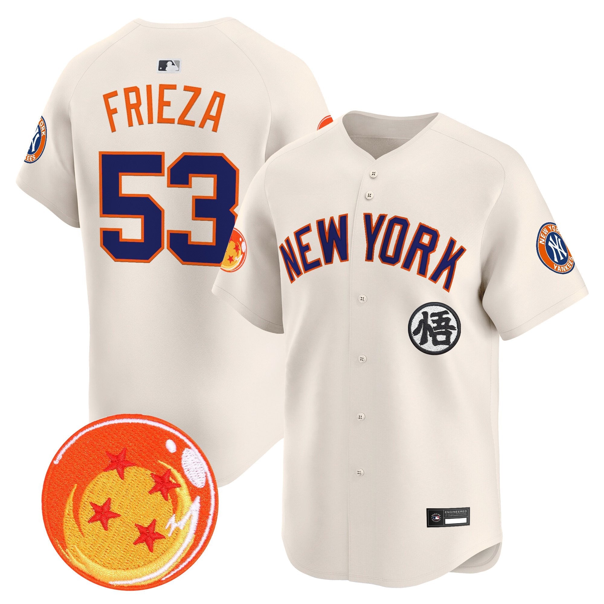 Men's New York Yankees x Dragon Ball Vapor Premier Limited Jersey - All Stitched