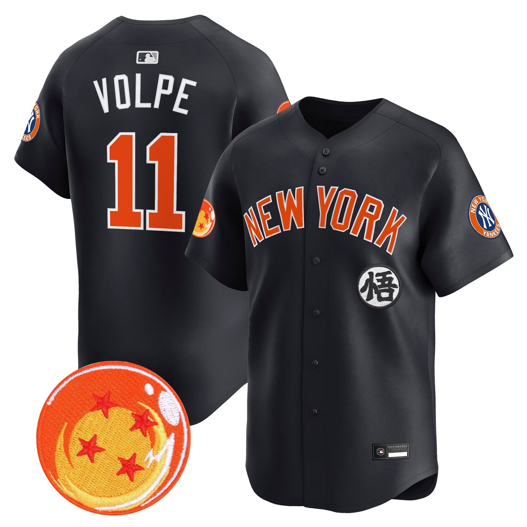 Men's New York Yankees x Dragon Ball Vapor Premier Limited Jersey - All Stitched