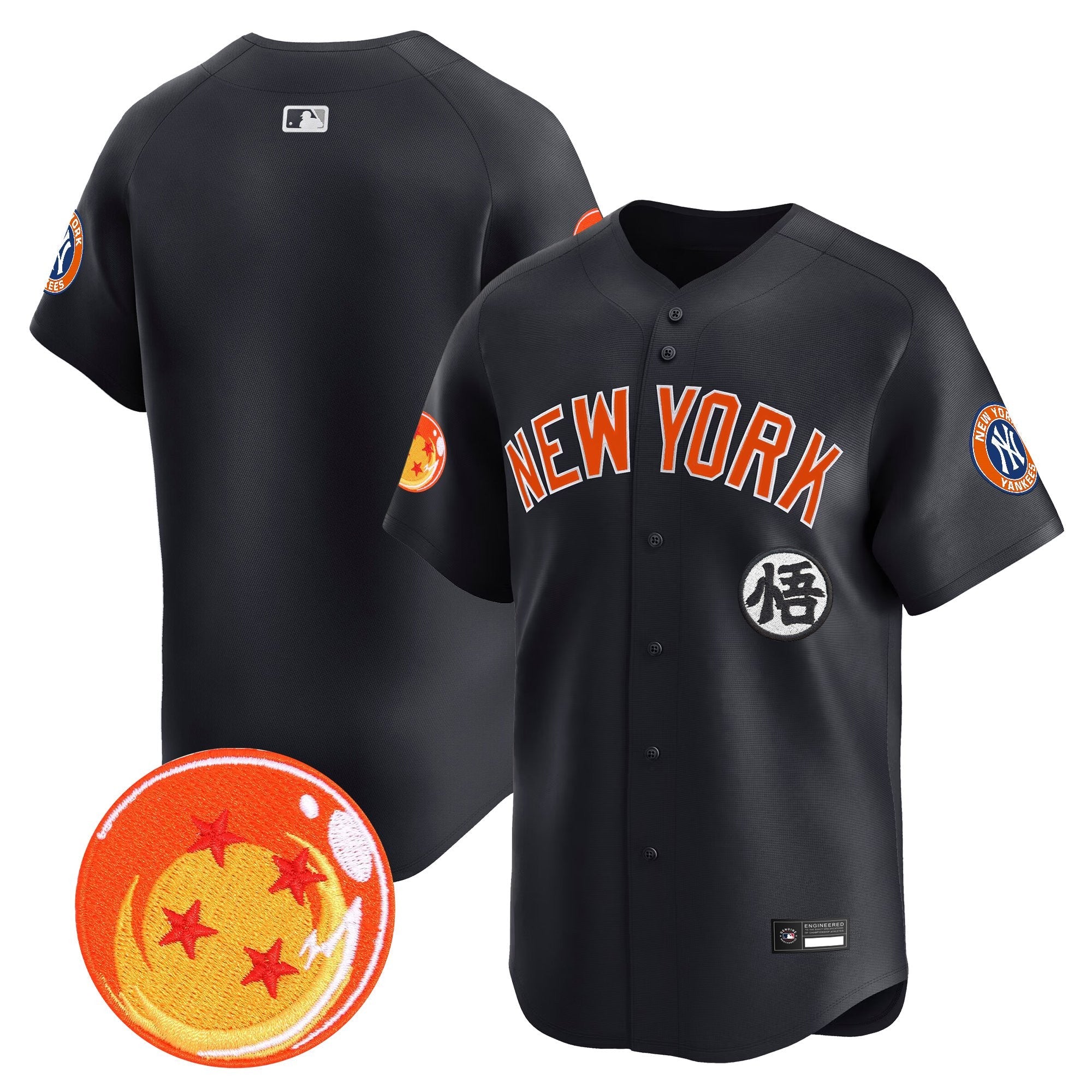 Men's New York Yankees x Dragon Ball Vapor Premier Limited Jersey - All Stitched