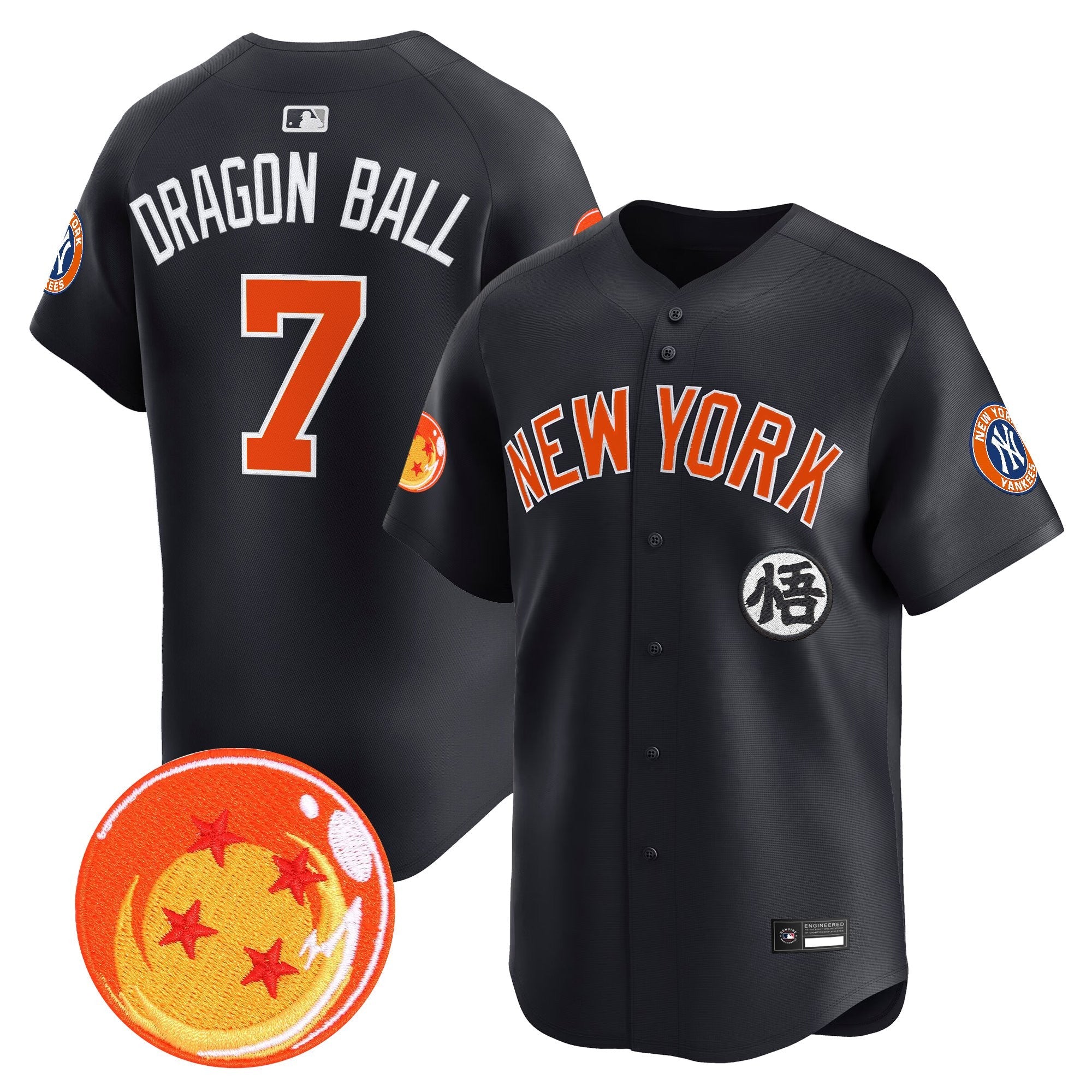 Men's New York Yankees x Dragon Ball Vapor Premier Limited Jersey - All Stitched