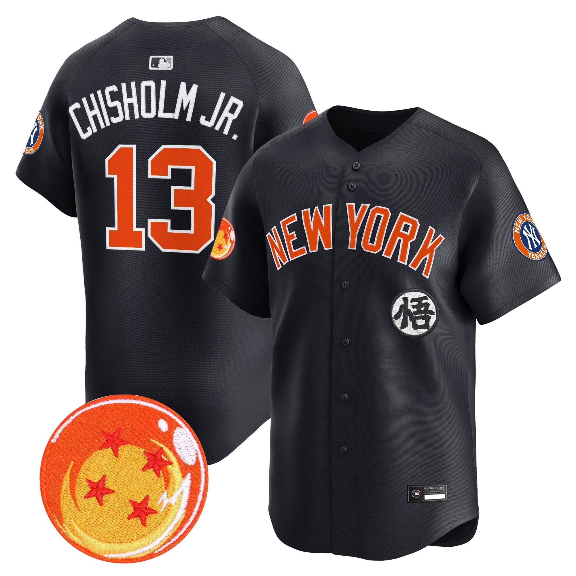 Men's New York Yankees x Dragon Ball Vapor Premier Limited Jersey - All Stitched