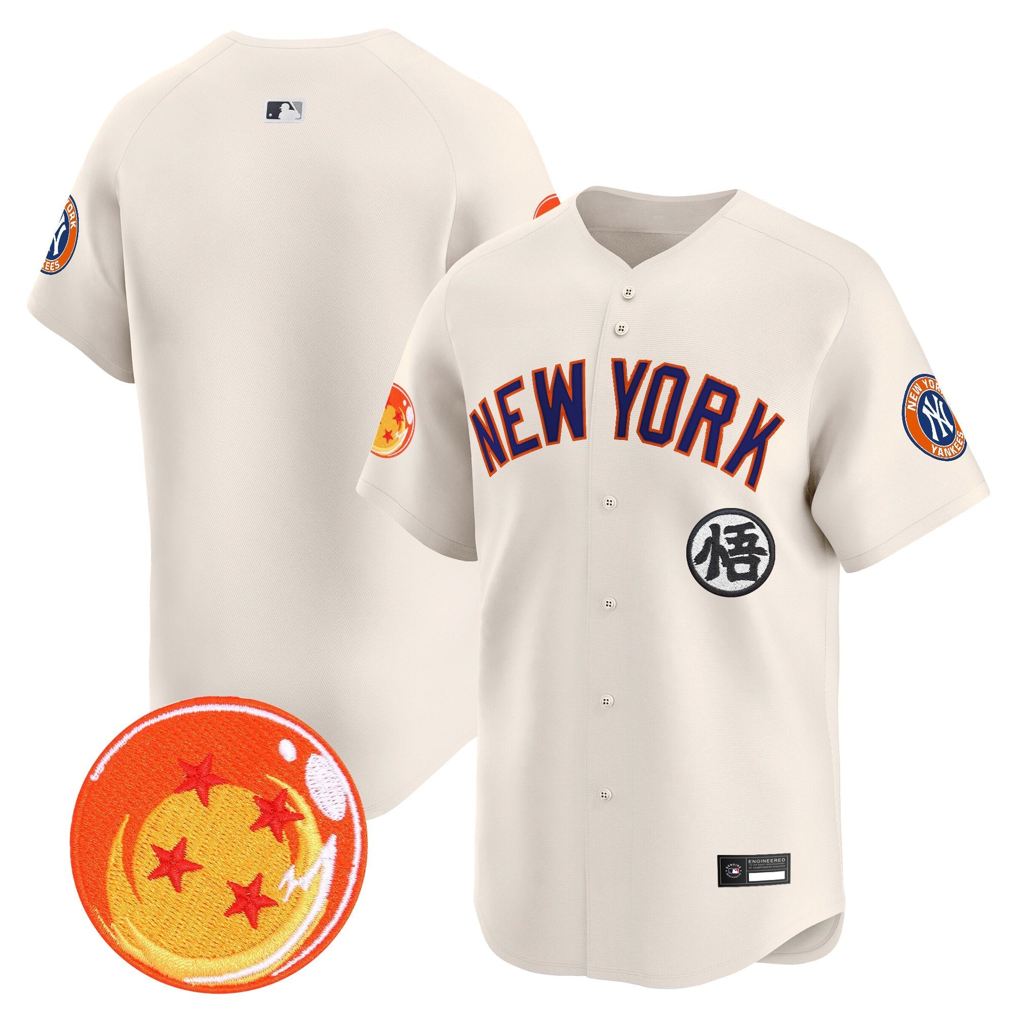 Men's New York Yankees x Dragon Ball Vapor Premier Limited Jersey - All Stitched