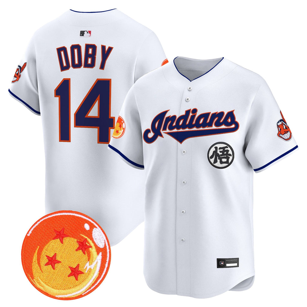 Men's Cleveland Indians x Dragon Ball Vapor Premier Limited Jersey - All Stitched