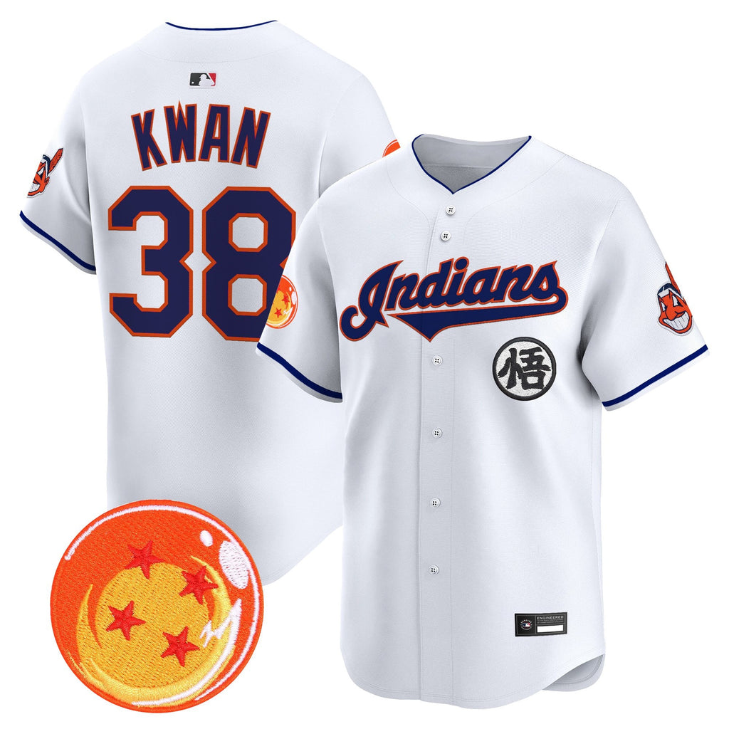 Men's Cleveland Indians x Dragon Ball Vapor Premier Limited Jersey - All Stitched