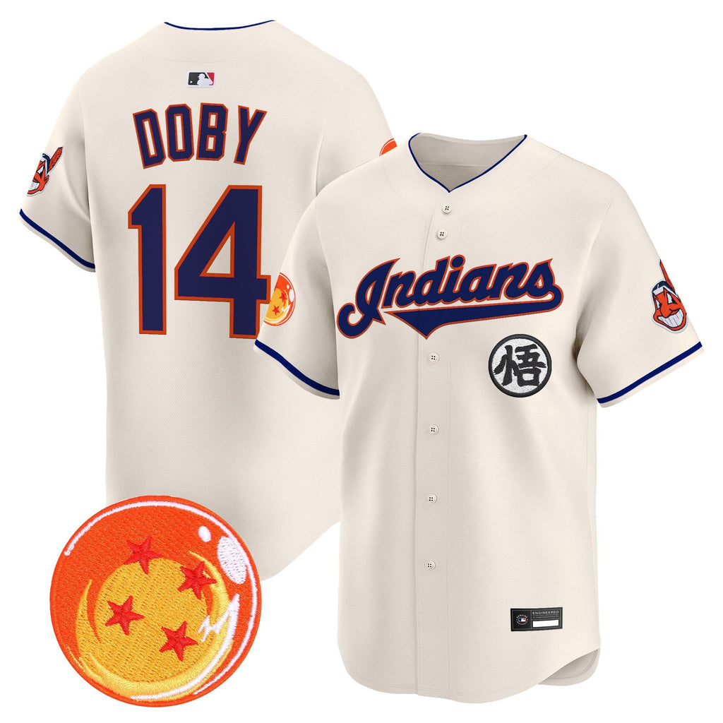 Men's Cleveland Indians x Dragon Ball Vapor Premier Limited Jersey - All Stitched
