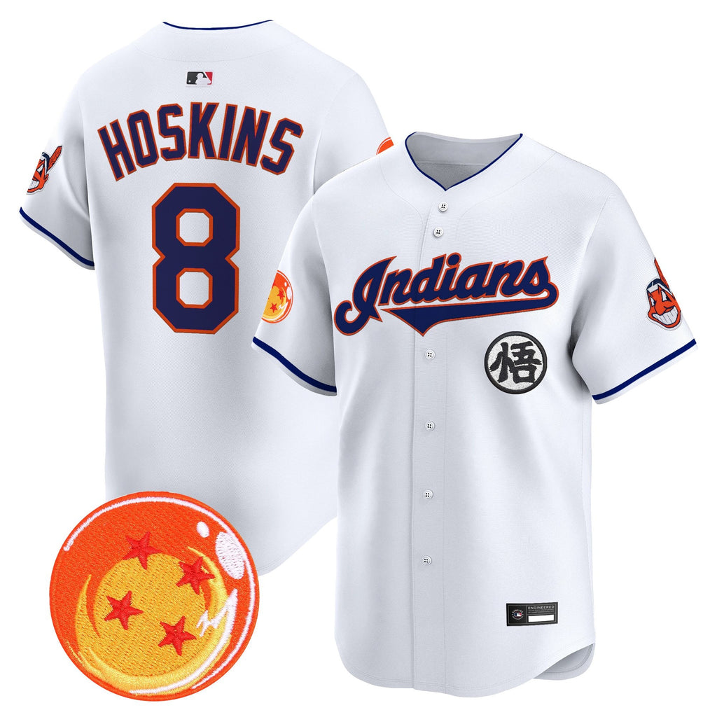 Men's Cleveland Indians x Dragon Ball Vapor Premier Limited Jersey - All Stitched