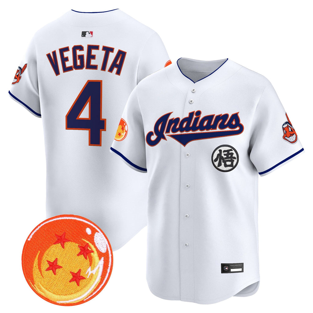 Men's Cleveland Indians x Dragon Ball Vapor Premier Limited Jersey - All Stitched