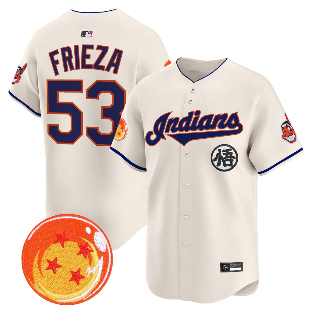Men's Cleveland Indians x Dragon Ball Vapor Premier Limited Jersey - All Stitched