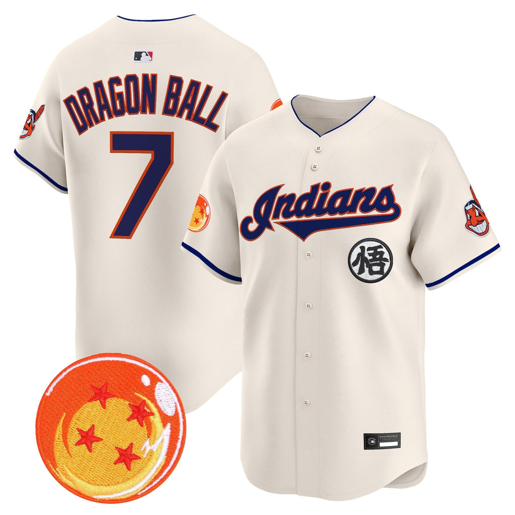 Men's Cleveland Indians x Dragon Ball Vapor Premier Limited Jersey - All Stitched