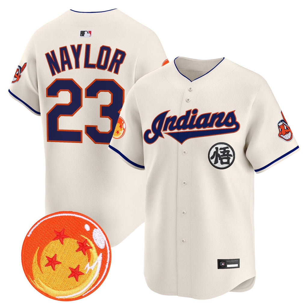 Men's Cleveland Indians x Dragon Ball Vapor Premier Limited Jersey - All Stitched