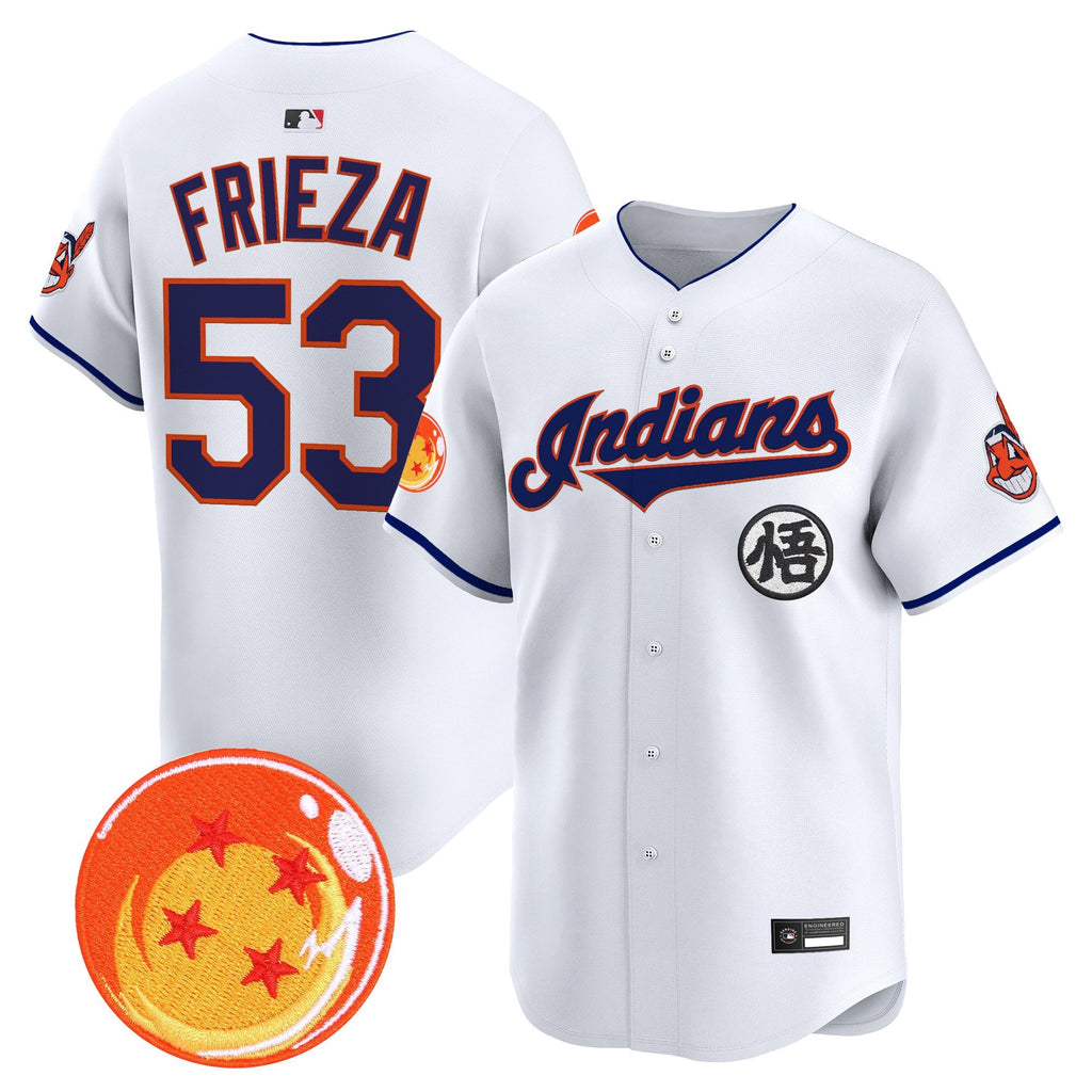 Men's Cleveland Indians x Dragon Ball Vapor Premier Limited Jersey - All Stitched