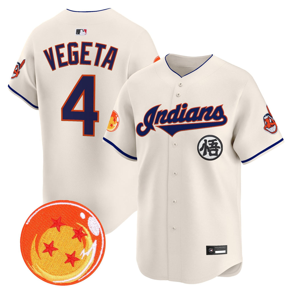 Men's Cleveland Indians x Dragon Ball Vapor Premier Limited Jersey - All Stitched