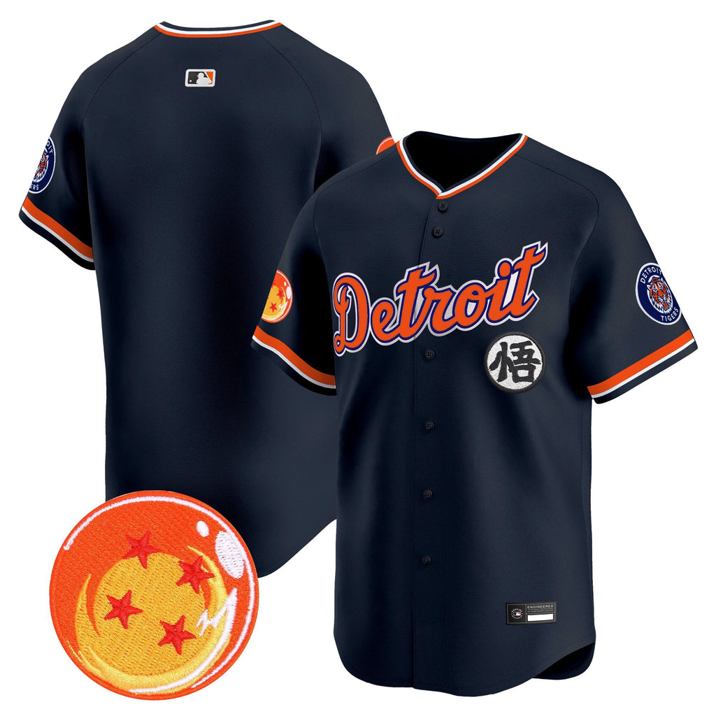Men's Detroit Tigers x Dragon Ball Vapor Premier Limited Jersey - All Stitched
