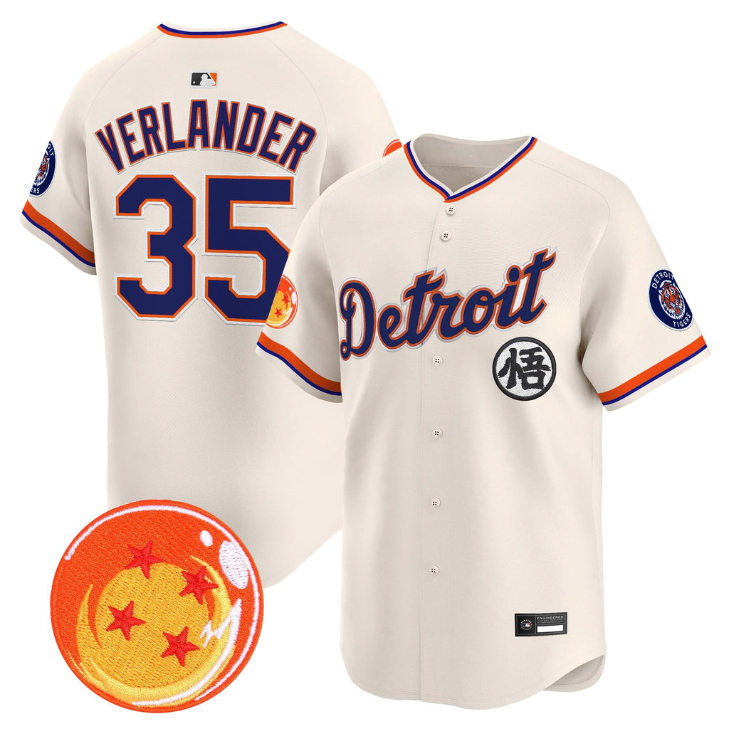 Men's Detroit Tigers x Dragon Ball Vapor Premier Limited Jersey - All Stitched