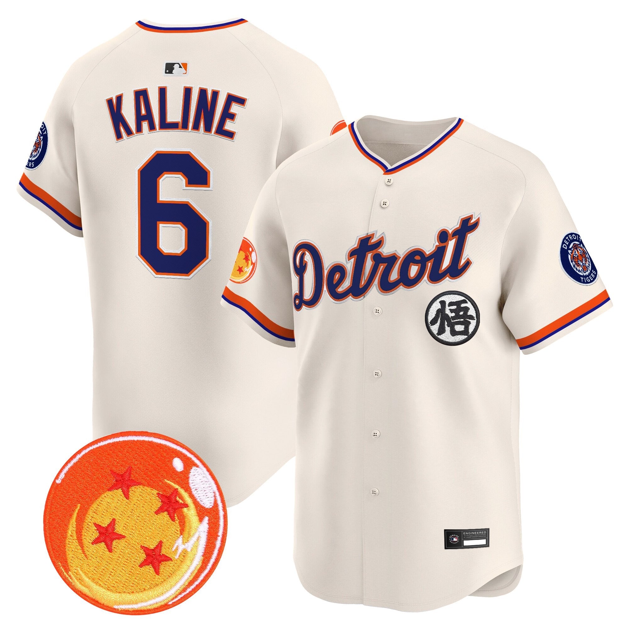 Men's Detroit Tigers x Dragon Ball Vapor Premier Limited Jersey - All Stitched