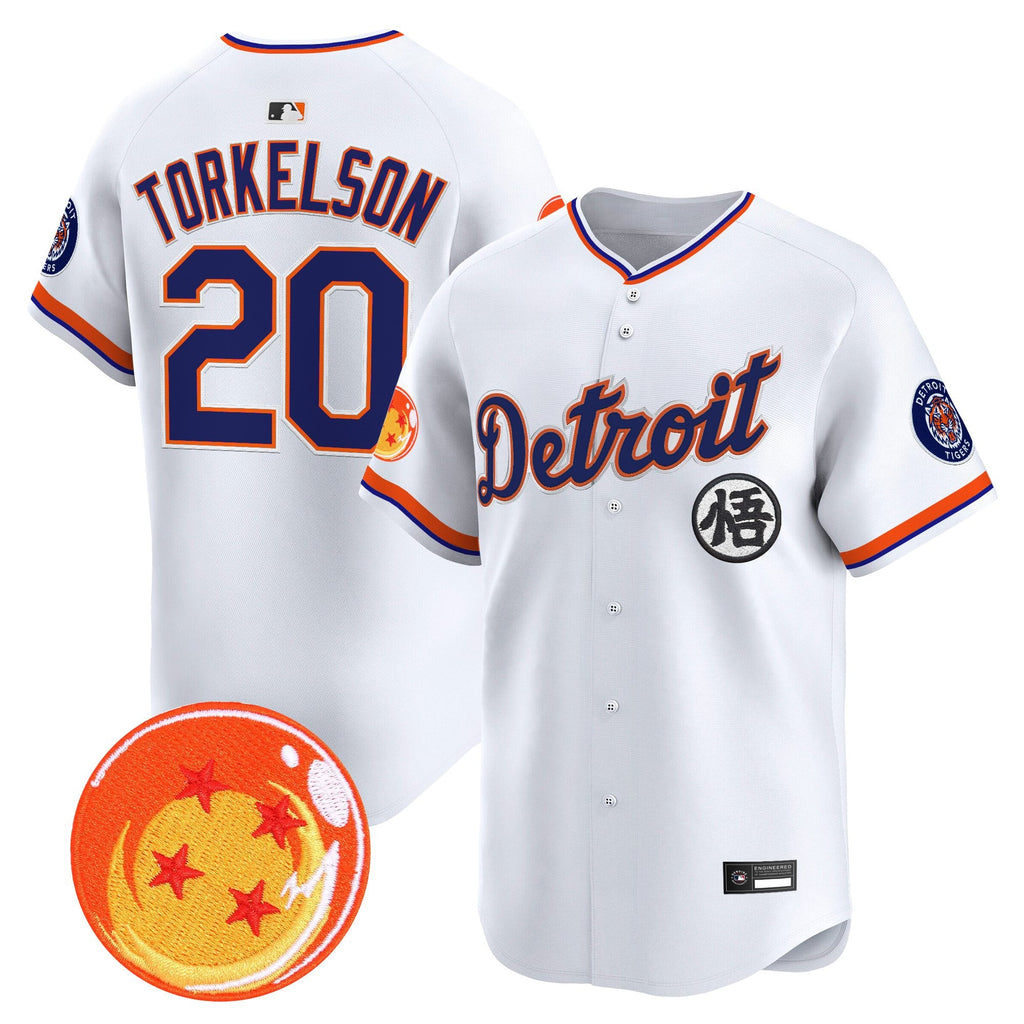 Men's Detroit Tigers x Dragon Ball Vapor Premier Limited Jersey - All Stitched