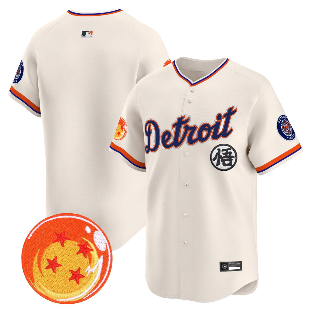 Men's Detroit Tigers x Dragon Ball Vapor Premier Limited Jersey - All Stitched