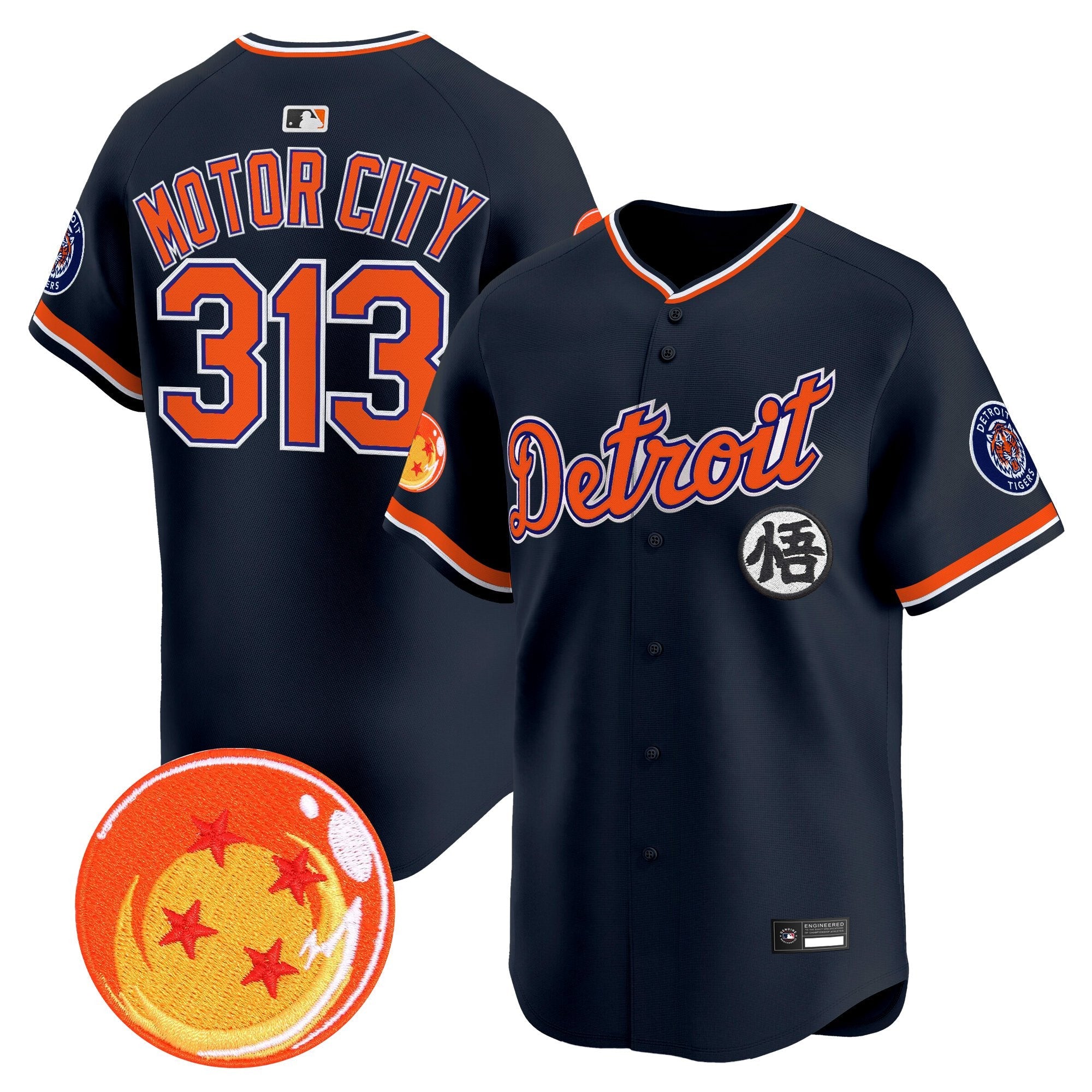 Men's Detroit Tigers x Dragon Ball Vapor Premier Limited Jersey - All Stitched
