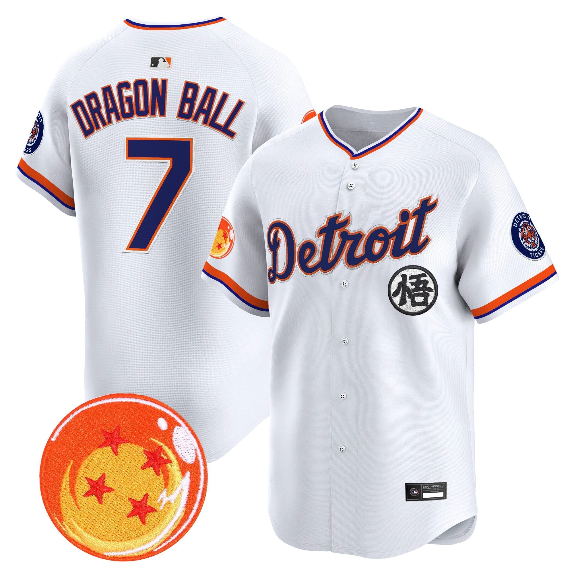Men's Detroit Tigers x Dragon Ball Vapor Premier Limited Jersey - All Stitched