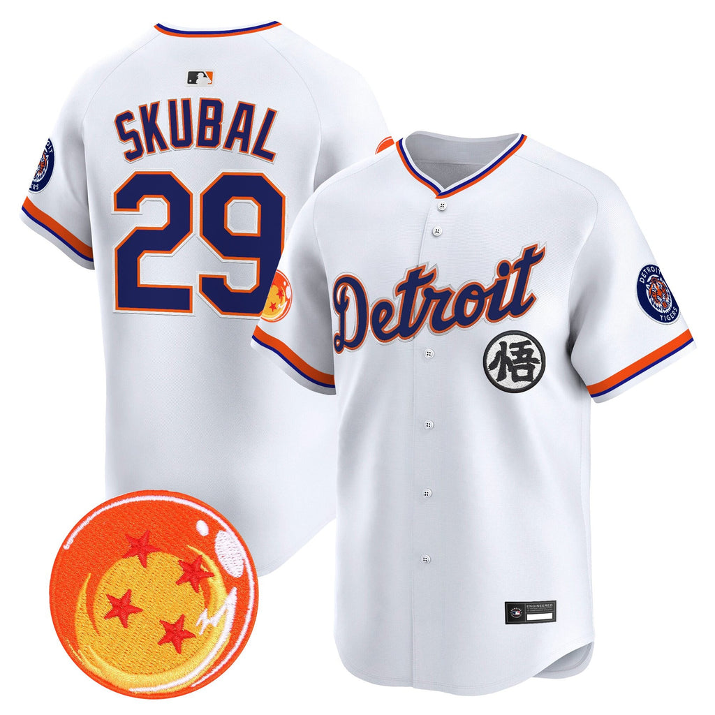 Men's Detroit Tigers x Dragon Ball Vapor Premier Limited Jersey - All Stitched