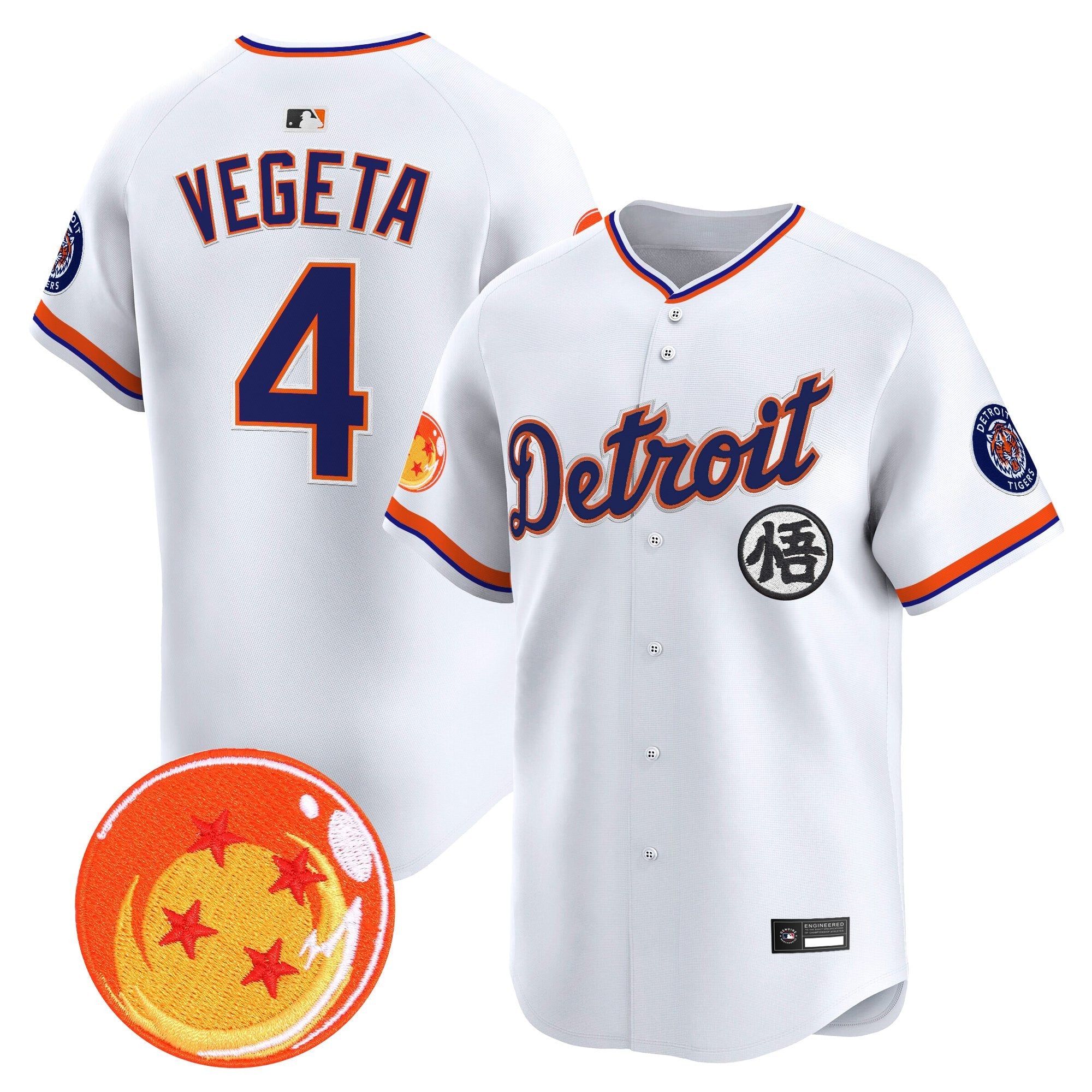 Men's Detroit Tigers x Dragon Ball Vapor Premier Limited Jersey - All Stitched