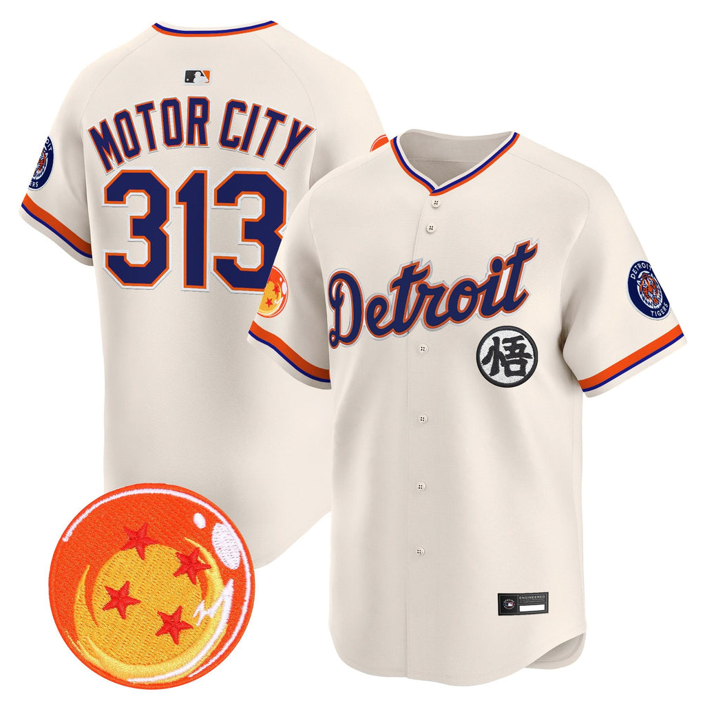 Men's Detroit Tigers x Dragon Ball Vapor Premier Limited Jersey - All Stitched