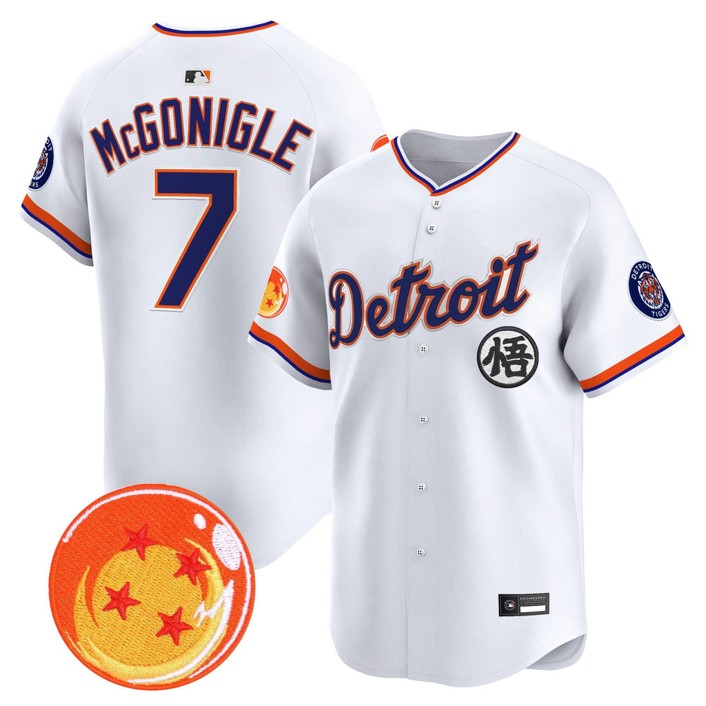 Men's Detroit Tigers x Dragon Ball Vapor Premier Limited Jersey - All Stitched