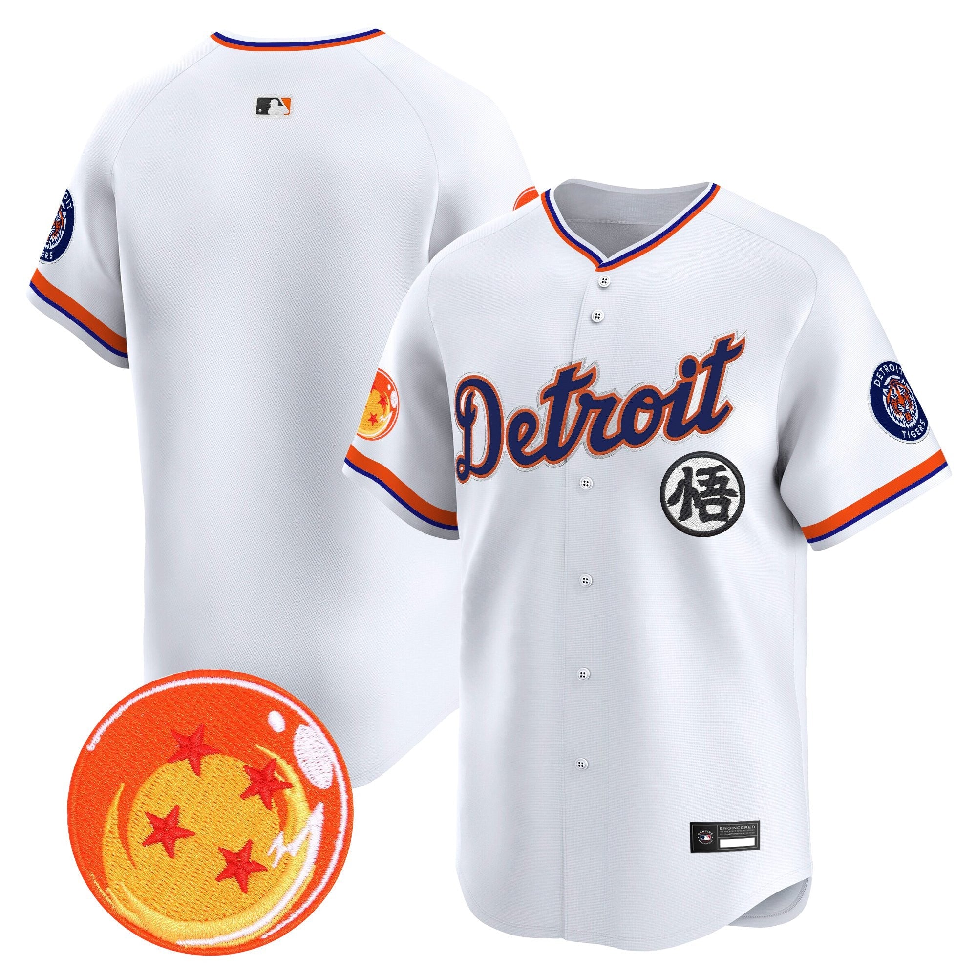 Men's Detroit Tigers x Dragon Ball Vapor Premier Limited Jersey - All Stitched