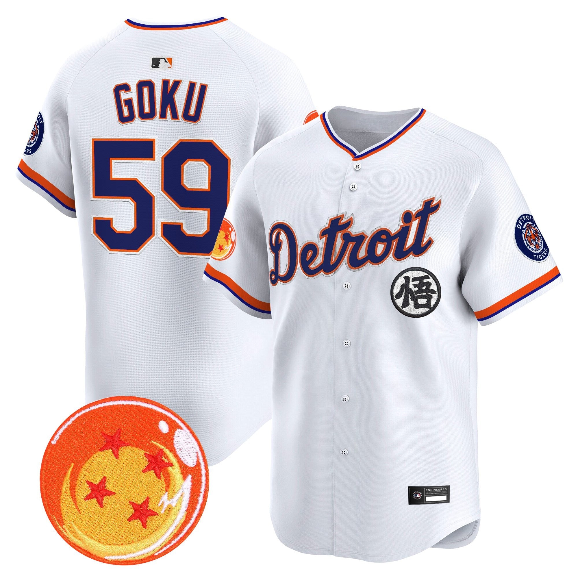 Men's Detroit Tigers x Dragon Ball Vapor Premier Limited Jersey - All Stitched