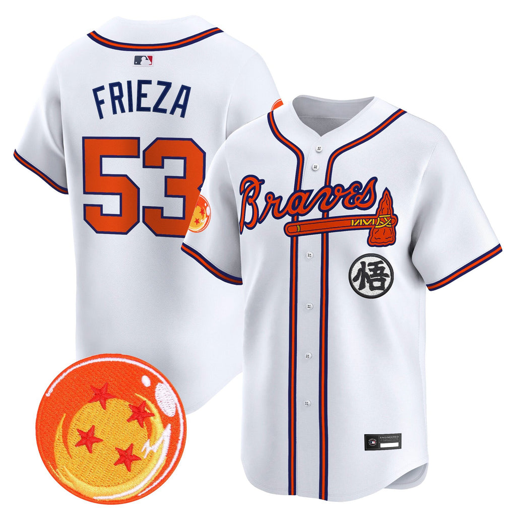 Men's Atlanta Braves x Dragon Ball Vapor Premier Limited Jersey - All Stitched