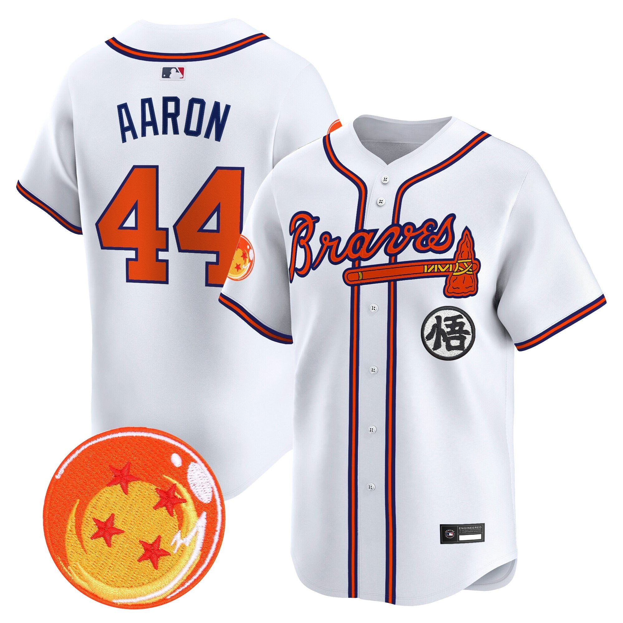 Men's Atlanta Braves x Dragon Ball Vapor Premier Limited Jersey - All Stitched