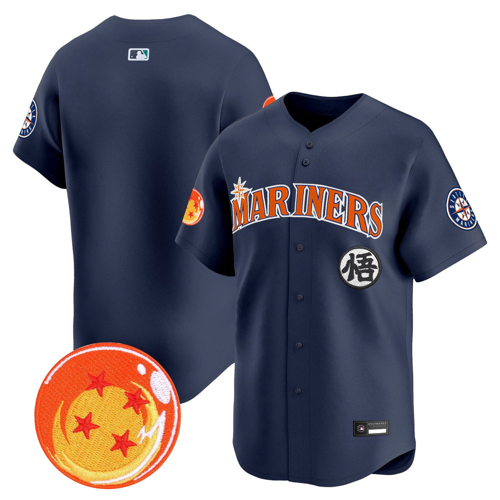 Men's Seattle Mariners x Dragon Ball Vapor Premier Limited Jersey - All Stitched