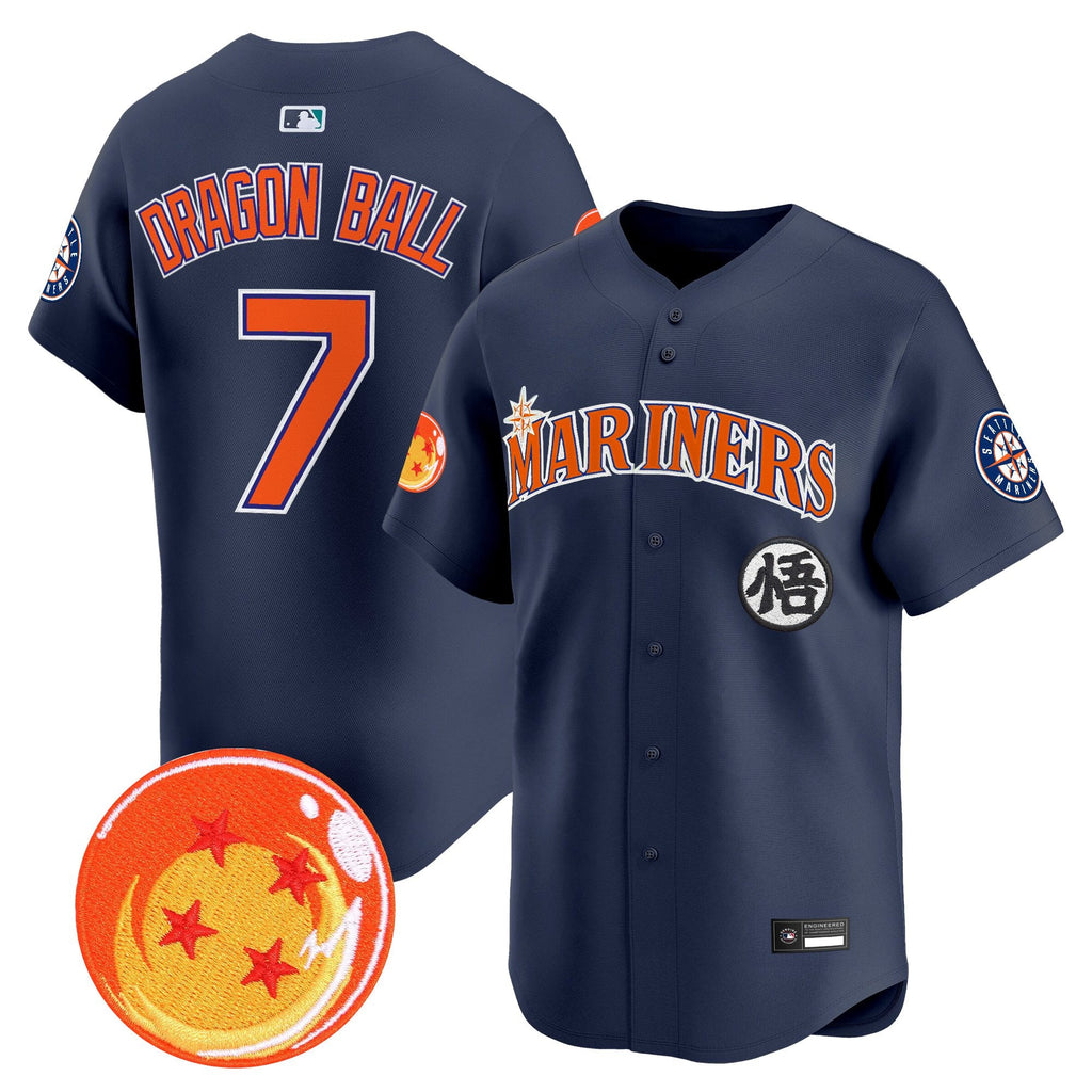 Men's Seattle Mariners x Dragon Ball Vapor Premier Limited Jersey - All Stitched