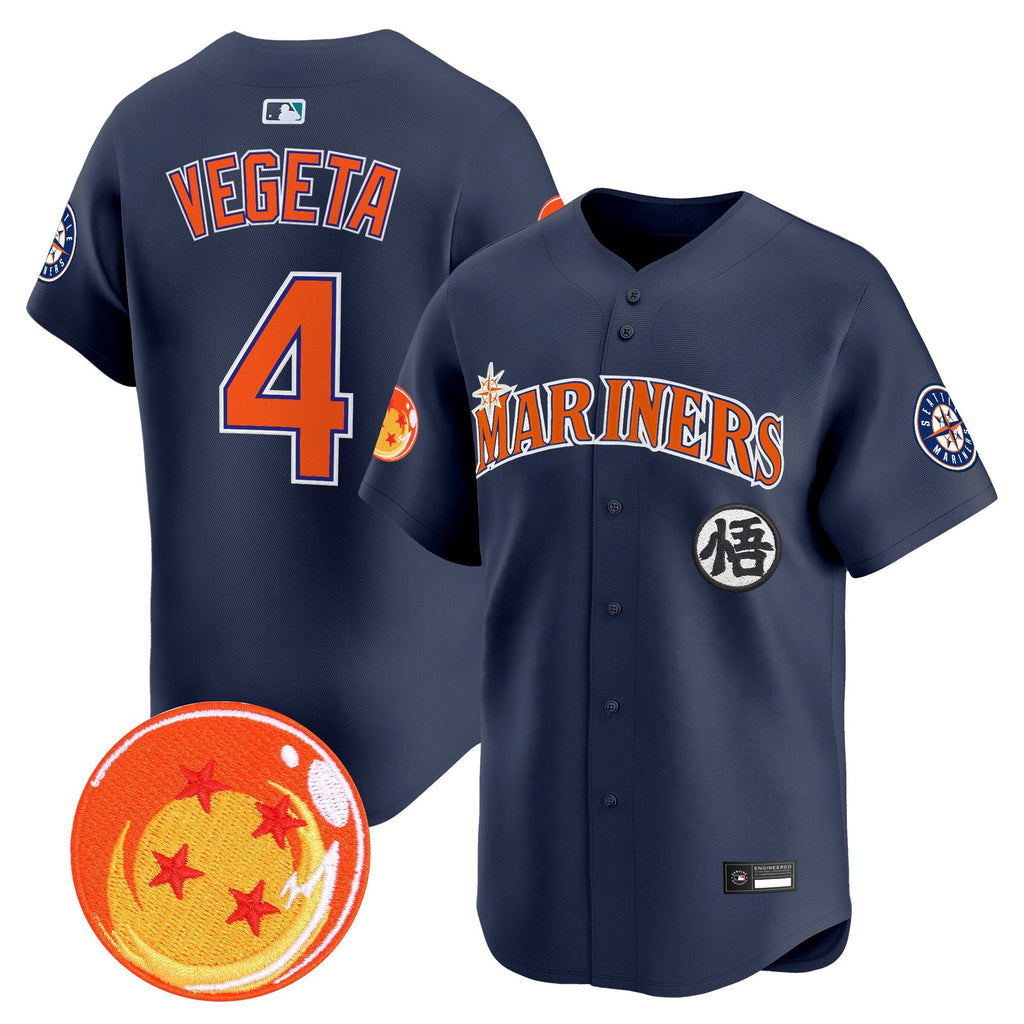 Men's Seattle Mariners x Dragon Ball Vapor Premier Limited Jersey - All Stitched