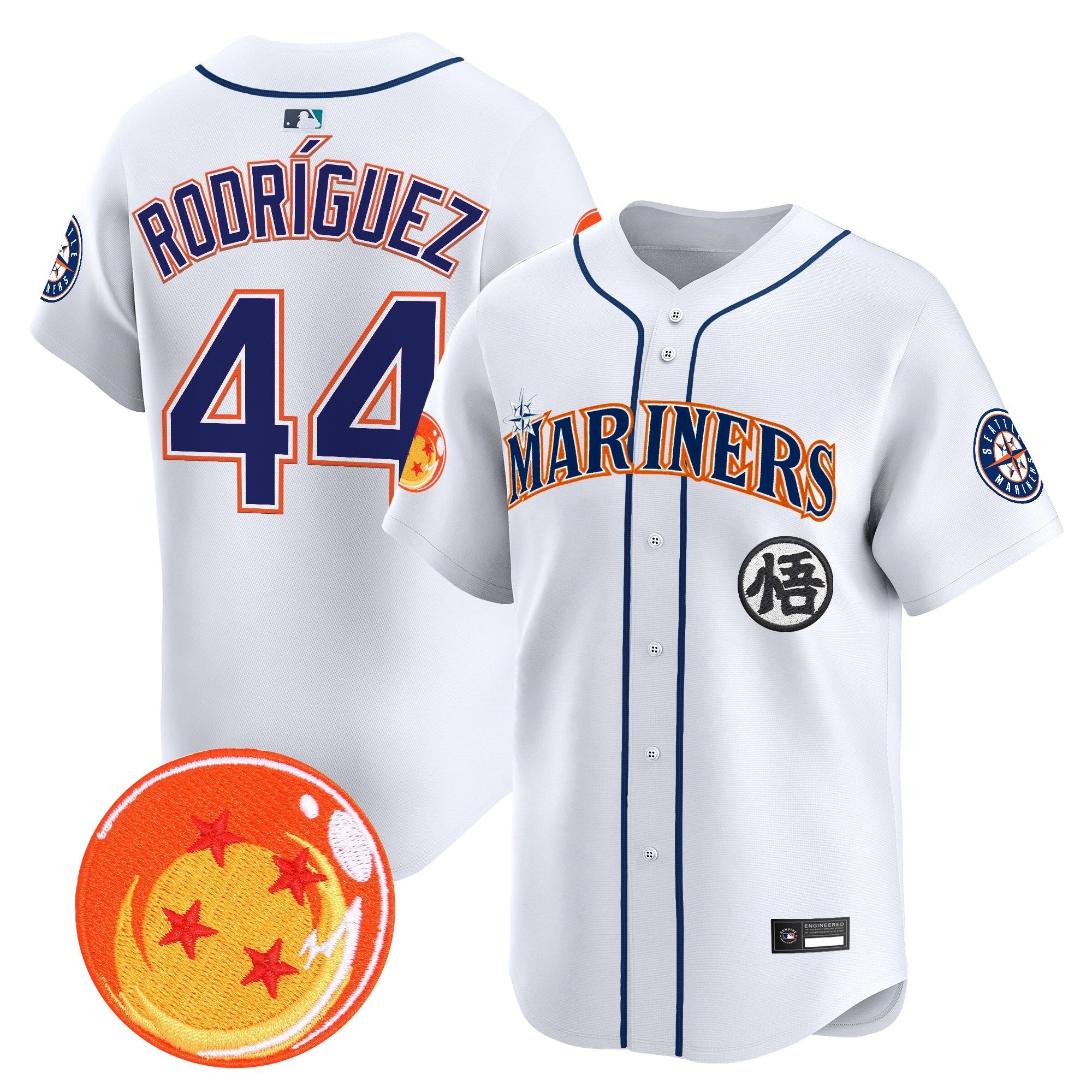 Men's Seattle Mariners x Dragon Ball Vapor Premier Limited Jersey - All Stitched