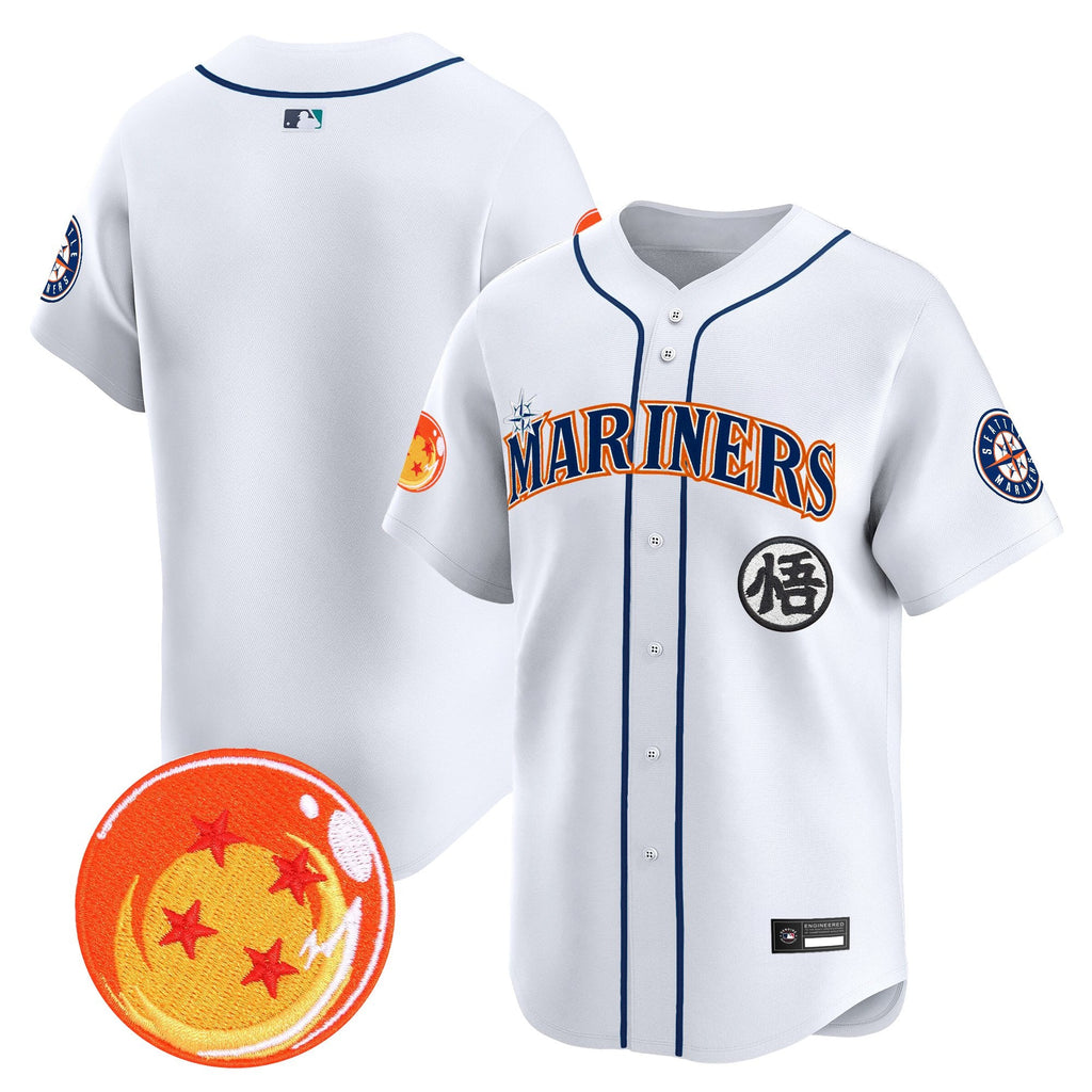 Men's Seattle Mariners x Dragon Ball Vapor Premier Limited Jersey - All Stitched