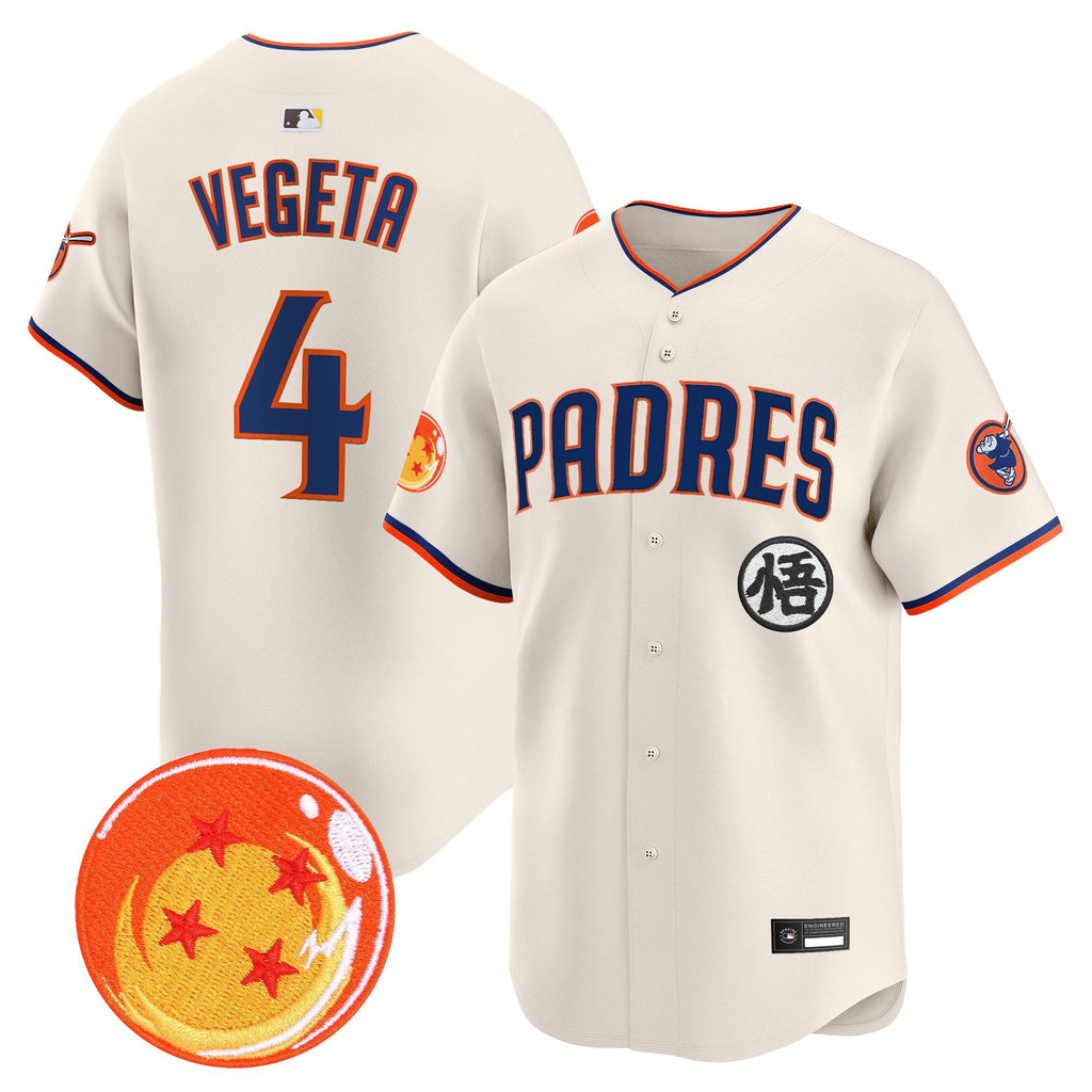 Men's Padres x Dragon Ball Vapor Premier Limited Jersey - All Stitched