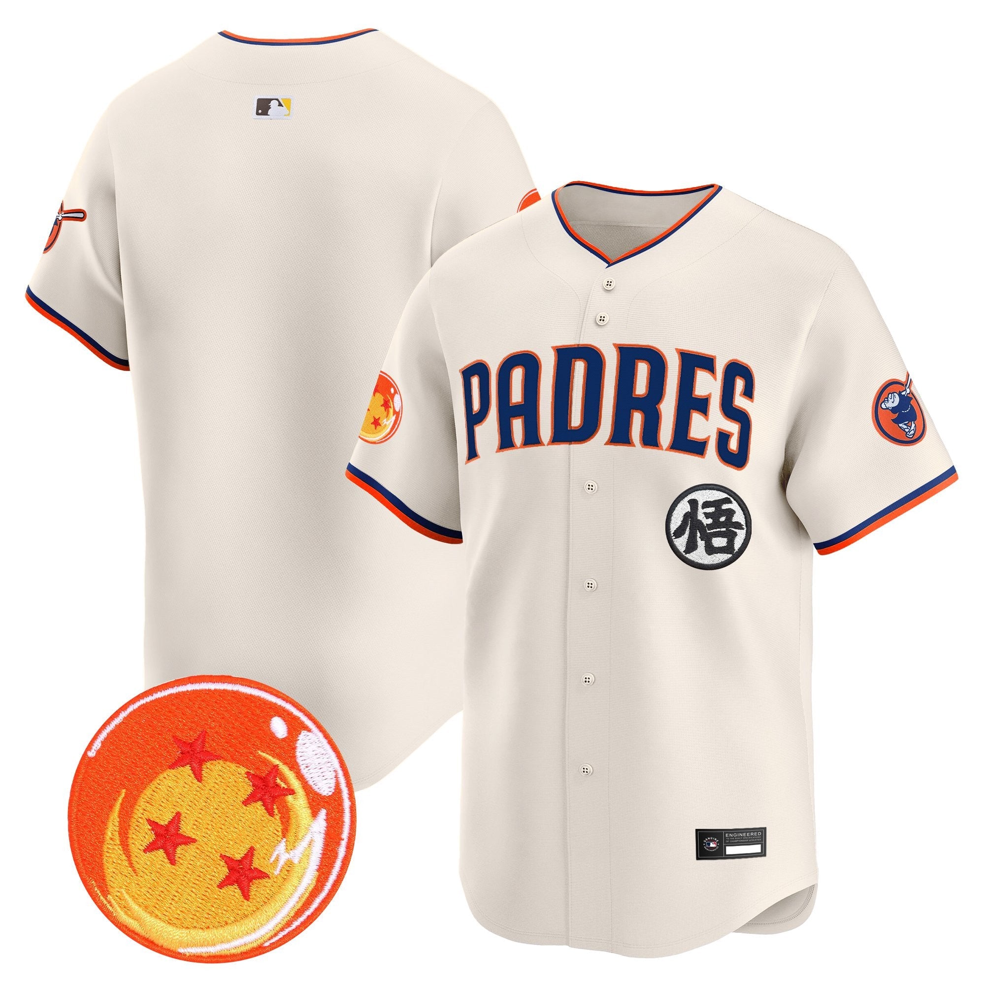 Men's Padres x Dragon Ball Vapor Premier Limited Jersey - All Stitched