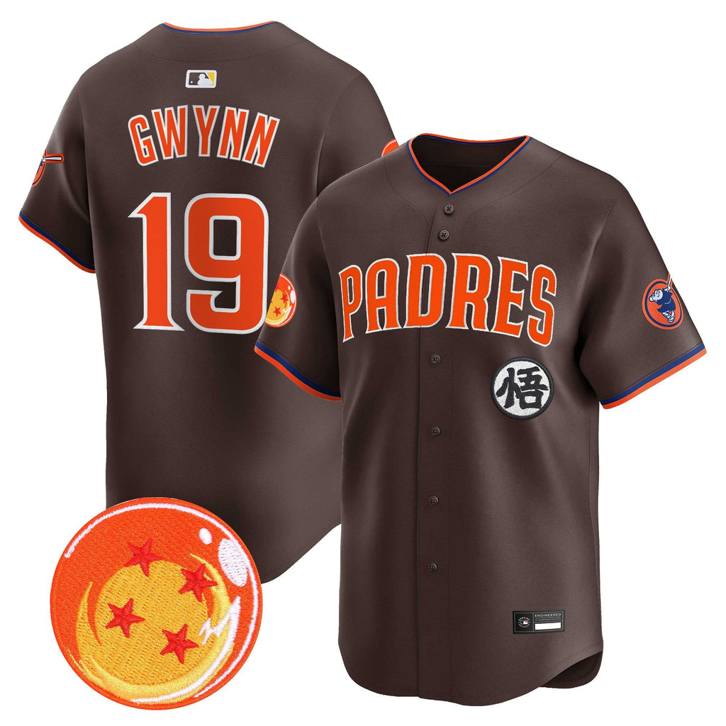 Men's Padres x Dragon Ball Vapor Premier Limited Jersey - All Stitched
